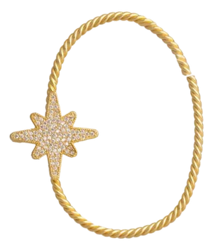 North Star Sparkle Gold Vermeil Unique Ear Cuff