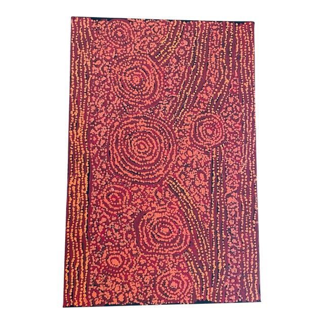Authentic Aboriginal Art Purchased in Alice Springs, Nt, Australia in 2011 "Tingari-Karrkurritinytja" by George Ward Tjungurrayi For Sale