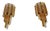 Vintage Murano Wall Sconce with Quadriedri Amber and Trasparent Prism, 1990, Set of 2 For Sale