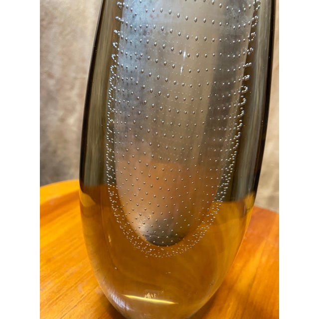 Transparent 1920s Gunnel Nyman for Nuutajarvi Notsjo Control Bubble Vase • Signed For Sale - Image 8 of 13