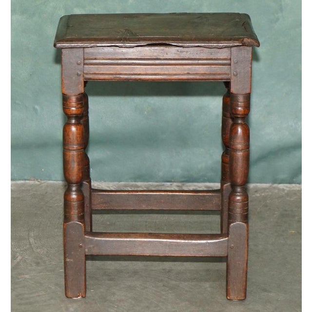 Mid-17th Century English Oak Joint Stool For Sale - Image 3 of 18