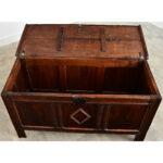 Wood French 19th Century Solid Oak Coffer For Sale - Image 7 of 13
