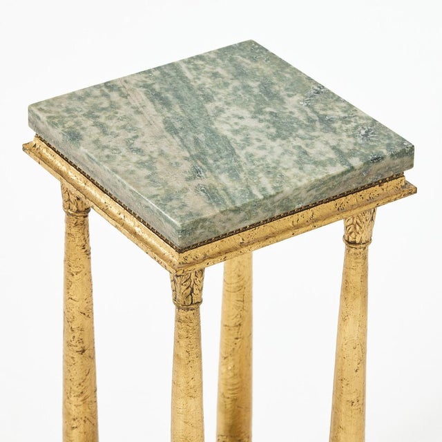 Empire-Style Pedestal in Bronzed Finish with Marble Slabs, 1890s For Sale - Image 4 of 6