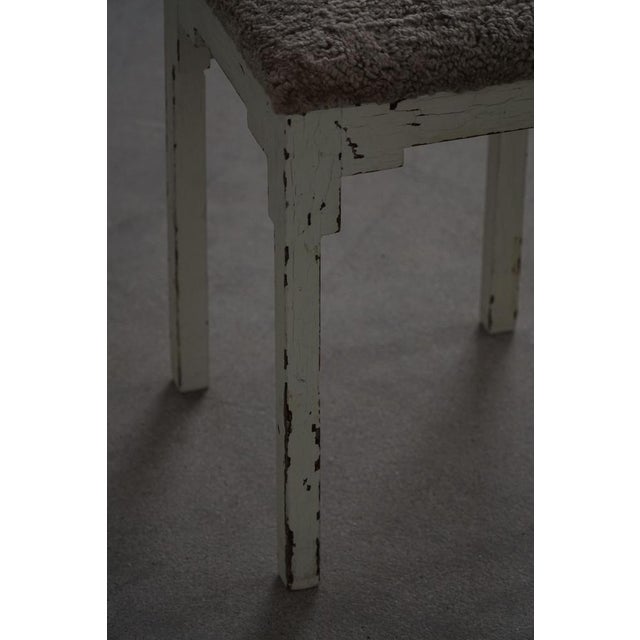 Antique Danish Stools with Lambswool Seats, Late 19th Century, Set of 2 For Sale - Image 9 of 18