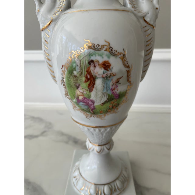 Vintage French Style Ceramic Lamp Completely Restored For Sale - Image 4 of 12
