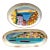 Pair of Mid 20th Century Vietri La Fenice Italian Hand Painted Large Platters For Sale