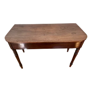 Early 19th Century English Mahogany Dining "D" End Table
