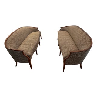 1990s Pair of Chippendale Bench Sofas For Sale