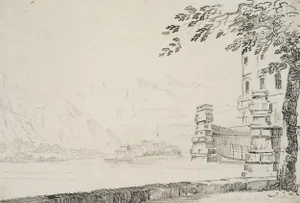 A. Senape, Isola Bella im Lake Maggiore, 19th-century, Pen