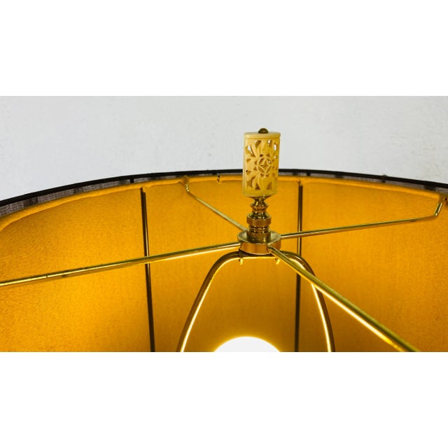 Vintage Ornately Hand Carved Soapstone Table Lamp. For Sale - Image 9 of 13