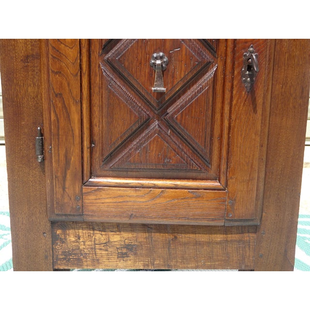 Antique Louis XIII Oak Corner Cabinet For Sale - Image 5 of 18