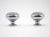 Modern Pair of Vintage Chrome Plated Brass Concentric Drawer Knobs For Sale - Image 3 of 4