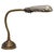 French Art Deco Brass goose neck desk light. Flexible brass goose neck arm with brass base and nickel plated shell shade....