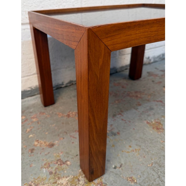 Vintage Mid-Century Modern Teak & Black Formica Nesting Tables – Set of 2 For Sale - Image 10 of 15