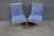 Mid Century Blue & Brass Side Chairs For Sale - Image 4 of 11