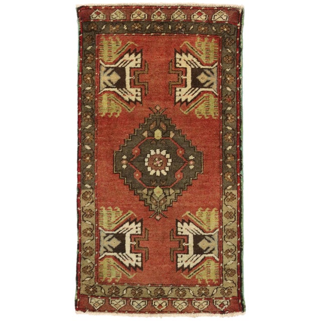 Textile Vintage Turkish Yastik Rug, 1'7 X 2'10 For Sale - Image 7 of 7