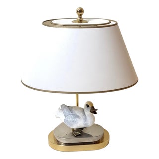 Brass and Resin Duck Table Lamp by Elli Malevolti, Italy, 1970s For Sale