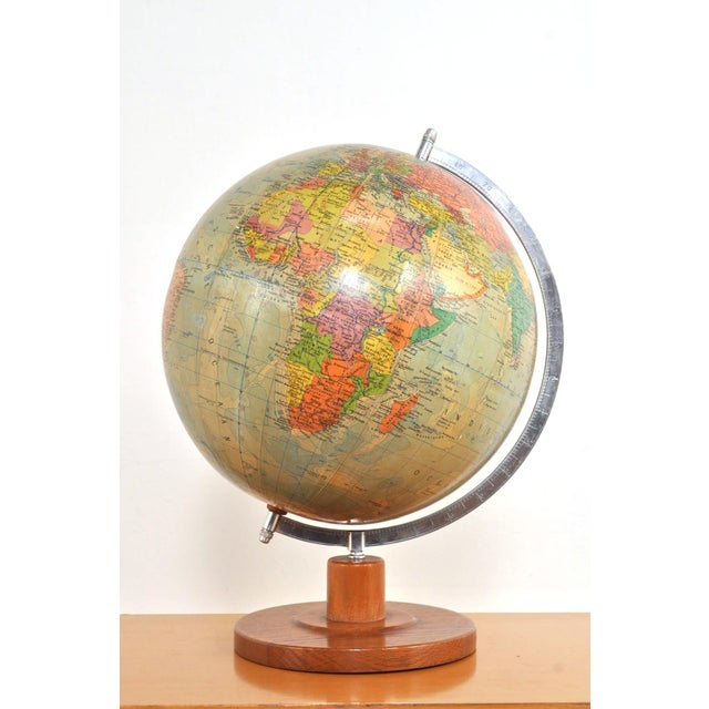 Brown Vintage Globe from Räths, 1950s For Sale - Image 8 of 10