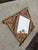 Brown Vintage Bamboo & Rattan Leaf Motif Wall Mirror For Sale - Image 8 of 11