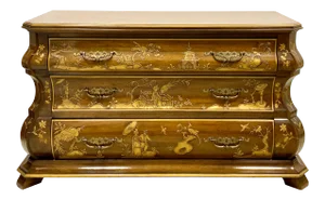 White Furniture Dutch Rococo Style Chinoiserie Walnut Chest