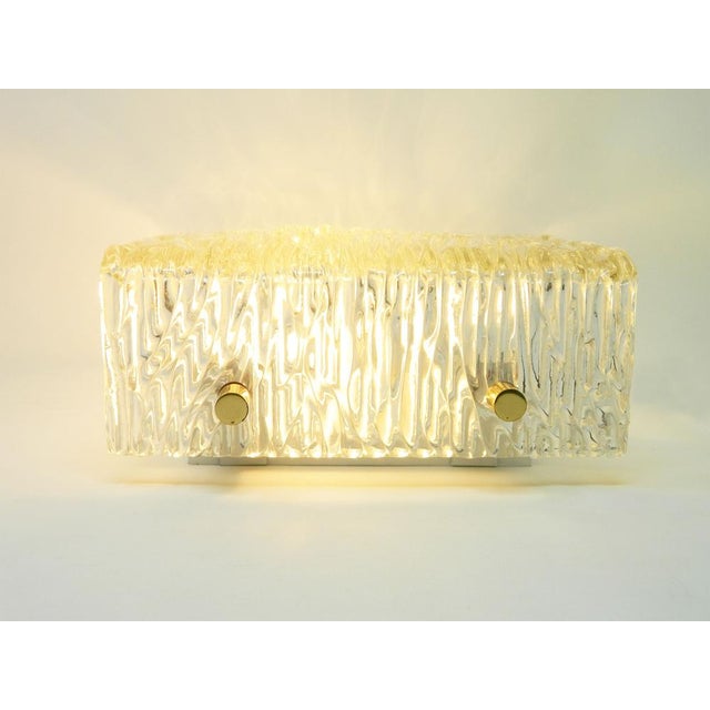 Vintage Ice Glass Wall Lamp, Vienna, 1960s For Sale - Image 4 of 10