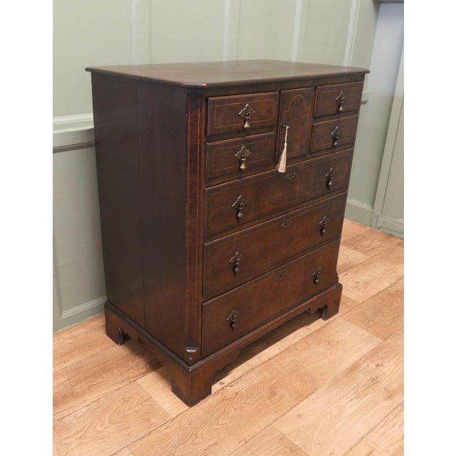 Georgian Norfolk Walnut and Oak Chest of Drawers For Sale - Image 4 of 9