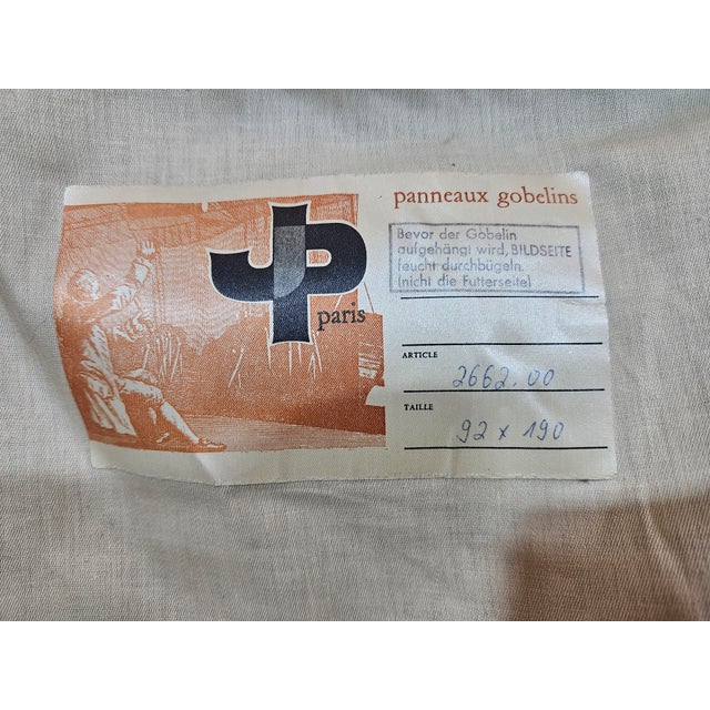 Tapestry with Hunting Motif in the style of Aubusson from JP Paris, 1970s For Sale - Image 18 of 18