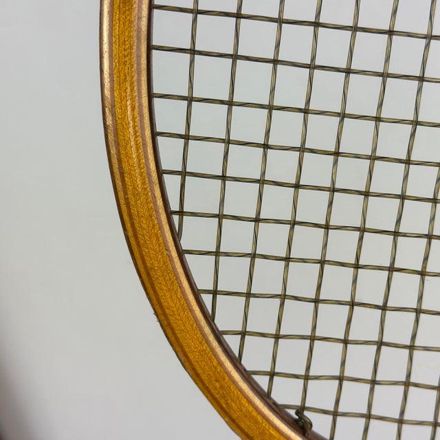 Brown Vintage Wooden Tennis Racquets Tad Imperial & Wilding by Thos. E. Wilson & Co. - A Pair For Sale - Image 8 of 11