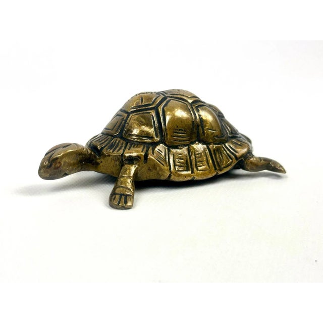 Mid-Century Modern Vintage Brass Turtle Figurine from Dinant, 1960s For Sale - Image 3 of 11