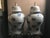 Ceramic Porcelain Blue and White Giant Jar Vases, Set of 2 For Sale - Image 7 of 12