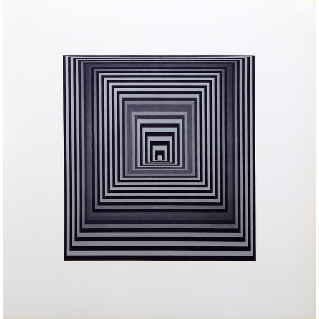 Victor Vasarely, Hungarian (1908 - 1997) - Vonal 4, Portfolio: Vonal, Year: 1971, Medium: Offset Lithograph, Size: 10.75 x...