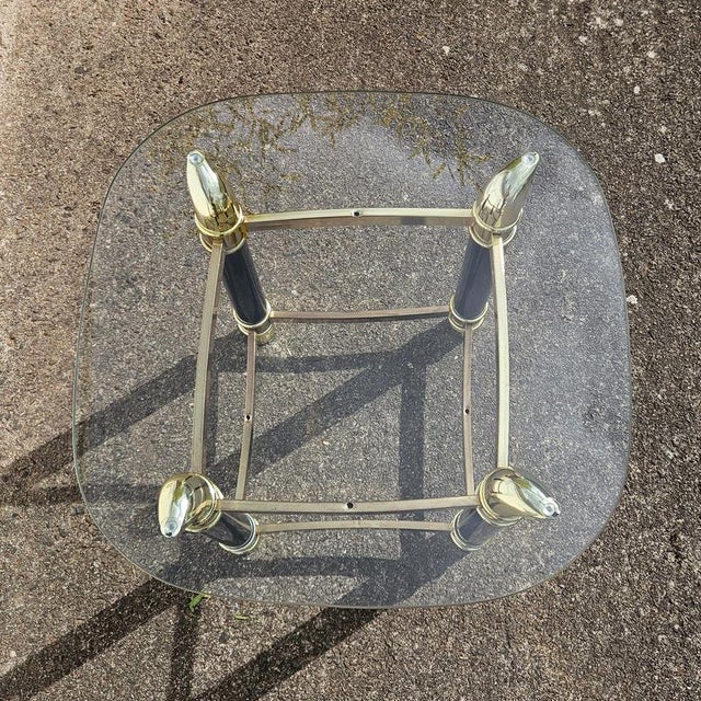 Italian Faux Tusk Glass Side Table, 1980s For Sale - Image 12 of 16