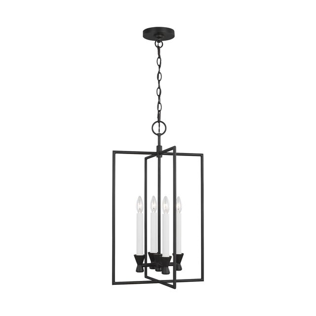 2020s Chapman & Myers by Visual Comfort Studio Keystone Lantern, Black For Sale - Image 5 of 5