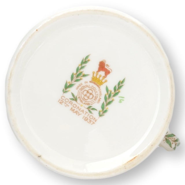 Traditional Royal Doulton King George VI Coronation Porcelain Mug For Sale - Image 3 of 3