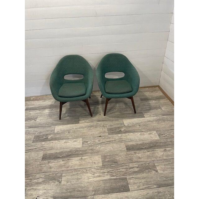 Set Vintage Chairs by Navratil ,original Upholstery,+-1960 In very good original Condition, 1960 Dims; H= 77 / 40 cm W= 67...