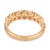 Vintage Italian Diamond 18k Rose Gold Half Eternity Wedding Band, Size 6.75 For Sale In Los Angeles - Image 6 of 7