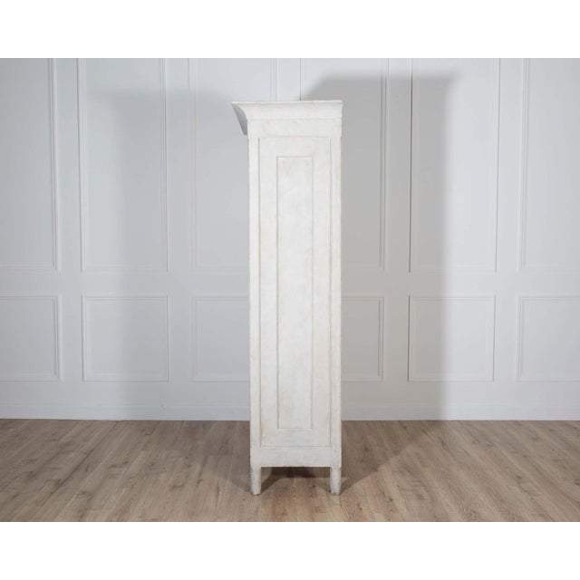 Off-white Swedish Painted Linen Closet with Shelves, Circa 1890 For Sale - Image 8 of 11