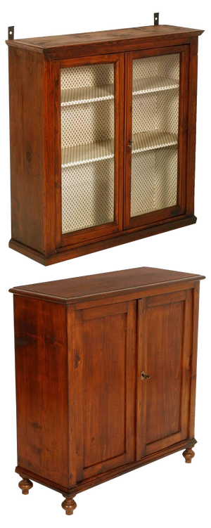 19th Century Pine Country Display Cabinet