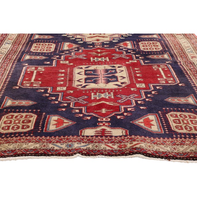 Vintage Persian Ardabil Rug Runner, 04'07 X 10'06 For Sale - Image 4 of 10
