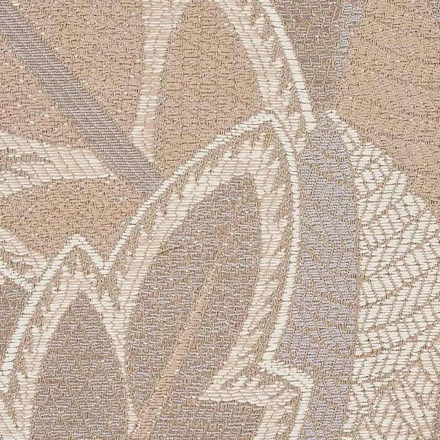 Art Deco Sample - Schumacher Japura Forest Fabric in Neutral For Sale - Image 3 of 4