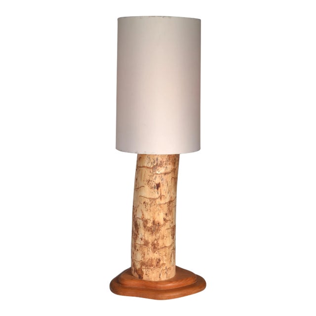 1970s Palm Beach Regency Bamboo Wood Table Lamp Rustic Arts & Crafts For Sale