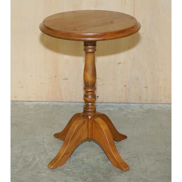 Vintage English Oak Tripod Side Table For Sale - Image 3 of 16