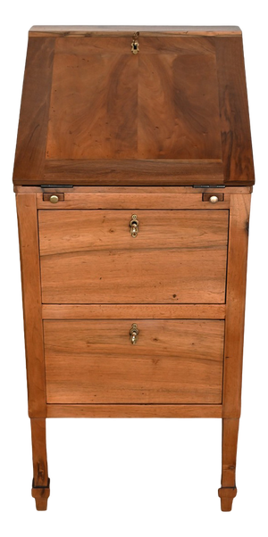 Small Directoire Style Scriban Desk Cabinet in Walnut, Early 20th Century