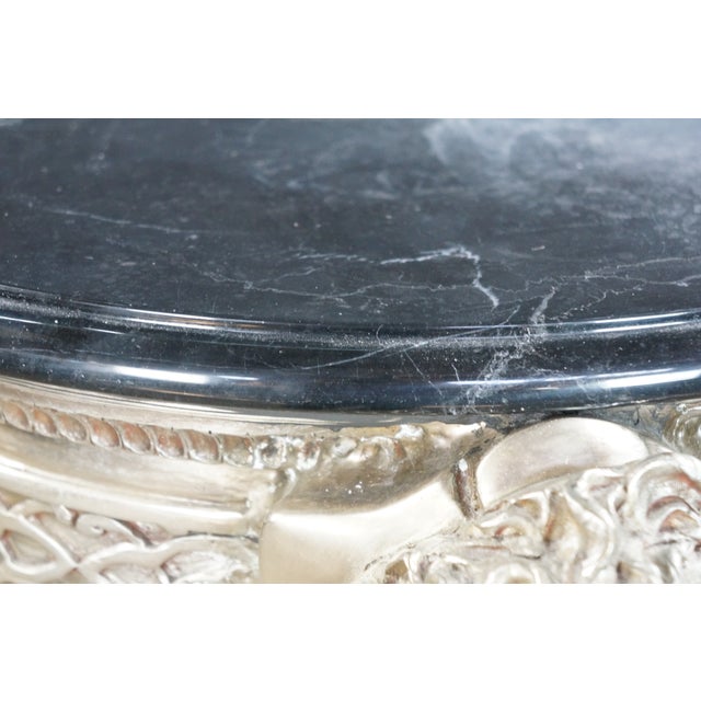 Late 20th Century Royal Bronze Studio Neoclassical Greek God Marble Pedestal Table Plant Stand 33" For Sale - Image 12 of 18