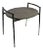 Slate & Iron Oval End Table For Sale