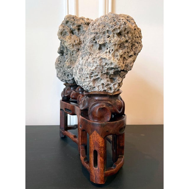 Rare Chinese Kun Scholar Stone on Display Stand For Sale - Image 9 of 18