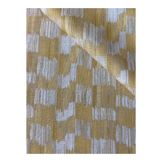 Isobel Crinkled Check Fabric in Buttermilk 2 1/2 Yards For Sale
