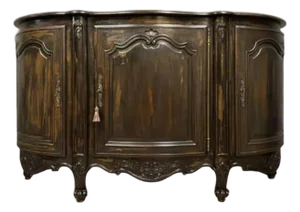 Louis XV Style Lacquered and Stained Wood Sideboard