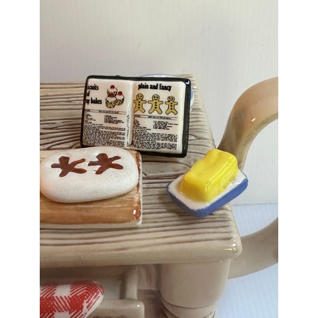 1988 Vintage Paul Cardew Design Collectible Ceramic Novelty Teapot"Baking Day" Made in England For Sale - Image 17 of 18