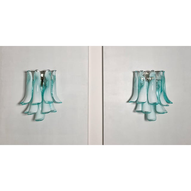 Mid-Century Modern Vintage Italian Murano Wall Lights from Mazzega, 1990s, Set of 2 For Sale - Image 3 of 15